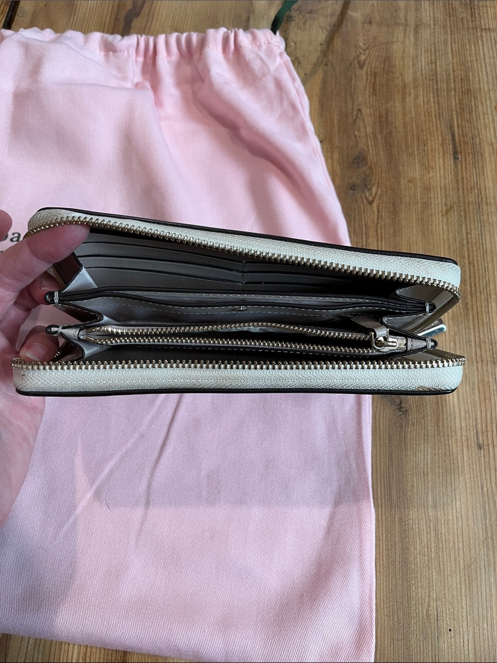 Set/2 KATE SPADE Pocketbook Purse & Matching Wallet Pebbled Leather Tri-Color - Picture 9 of 16